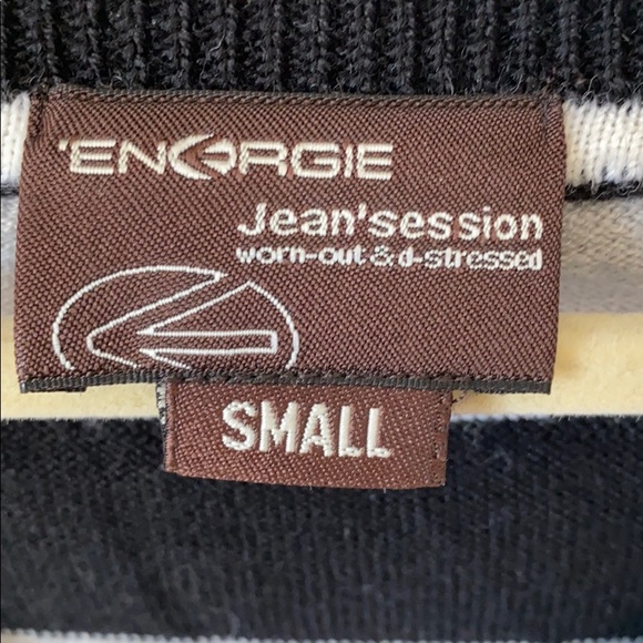 Energie (by Sixty) Striped V-neck Sweater - Picture 3 of 7